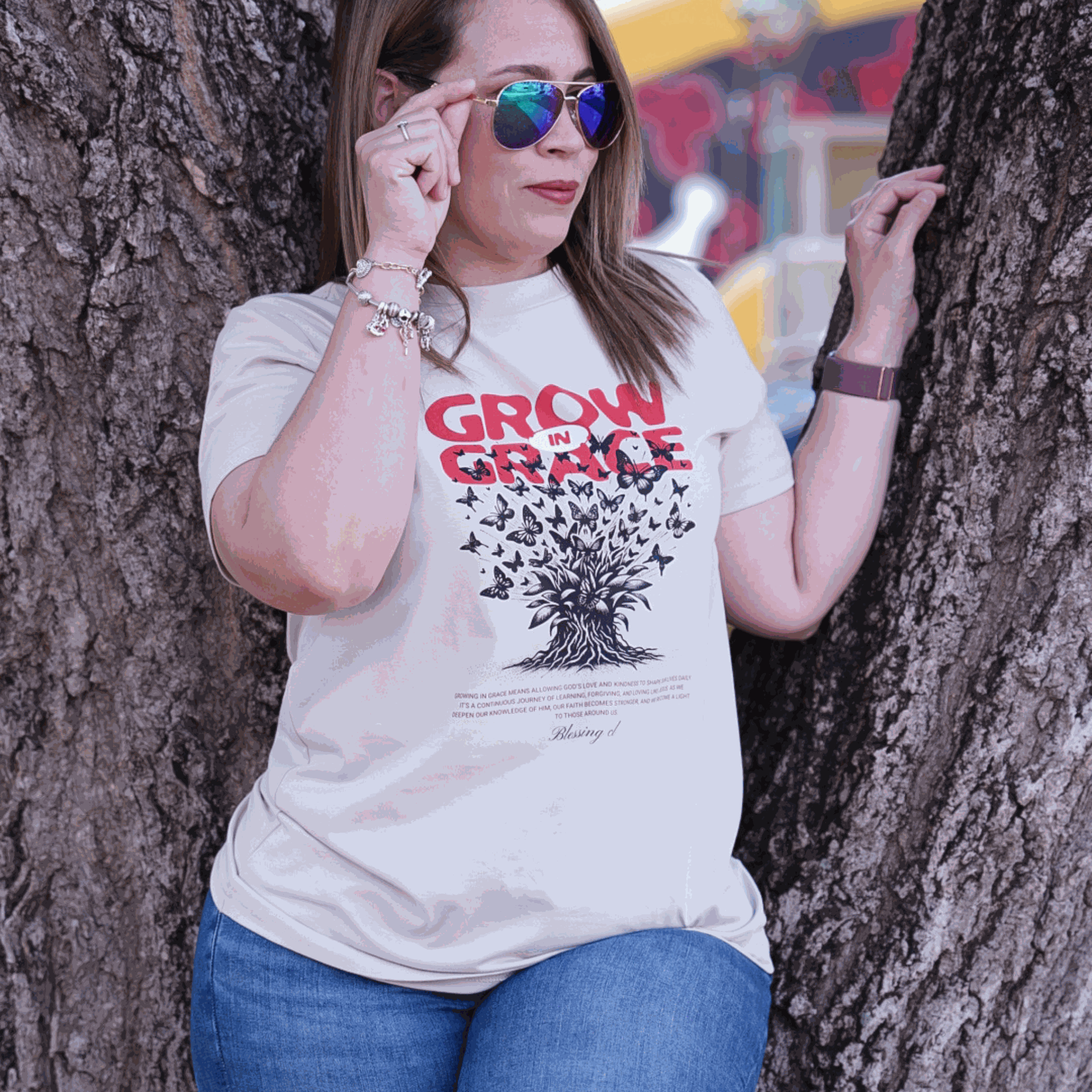 Wo's Classic Tee Grow in Grace