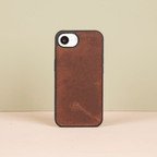 iPhone 16e Leather Wallet Case - Brown - Brooklyn