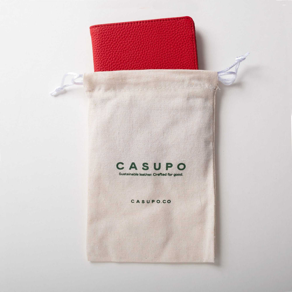 Leather Passport Wallet with RFID - Tan