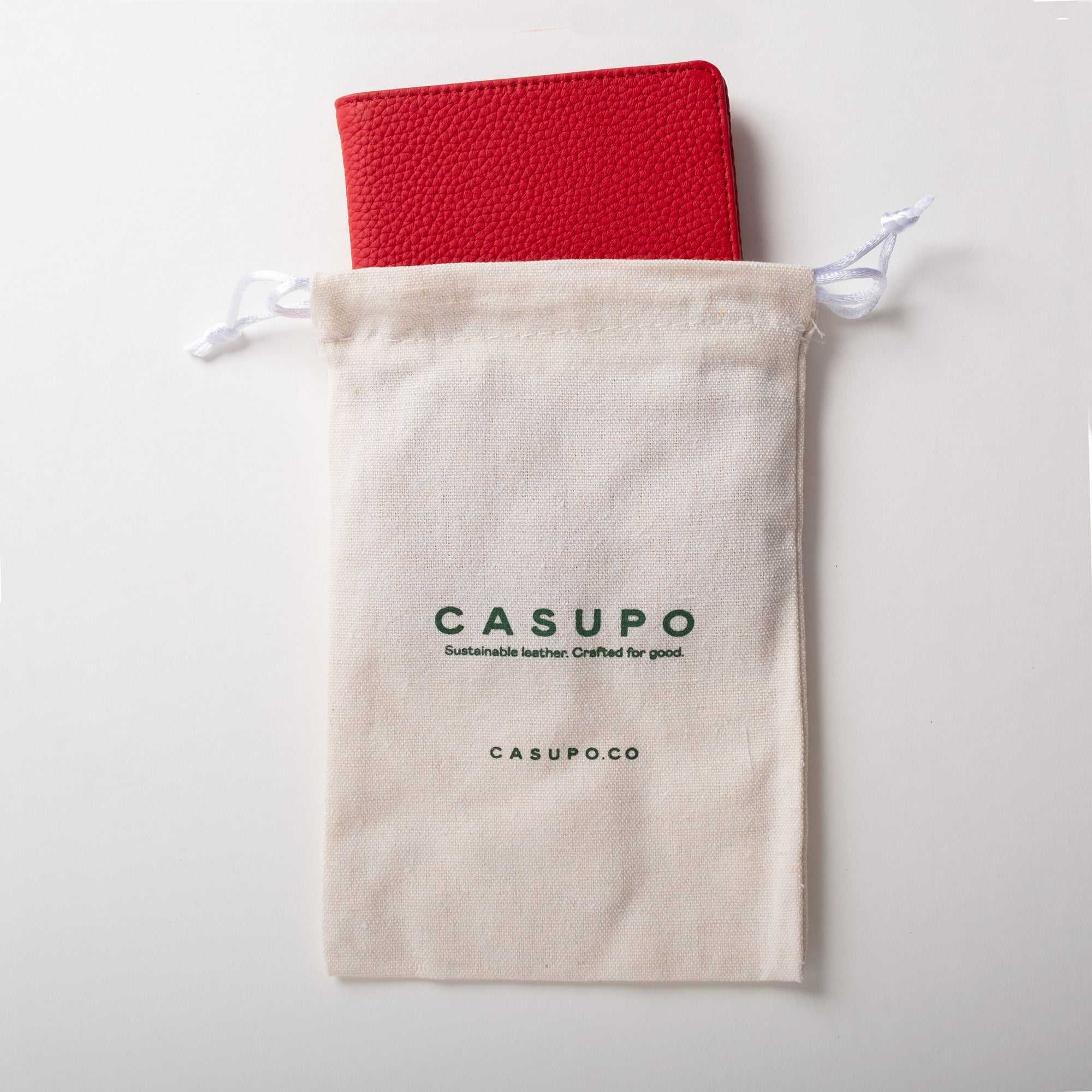 Leather Passport Wallet with RFID - Tan