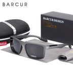 BARCURTR90 Ultralight Polarized Sunglasses for Men Vintage Square Eyewear with UV400 Protection for Summer