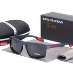 BARCURTR90 Ultralight Polarized Sunglasses for Men Vintage Square Eyewear with UV400 Protection for Summer