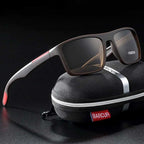 BARCURTR90 Ultralight Polarized Sunglasses for Men Vintage Square Eyewear with UV400 Protection for Summer