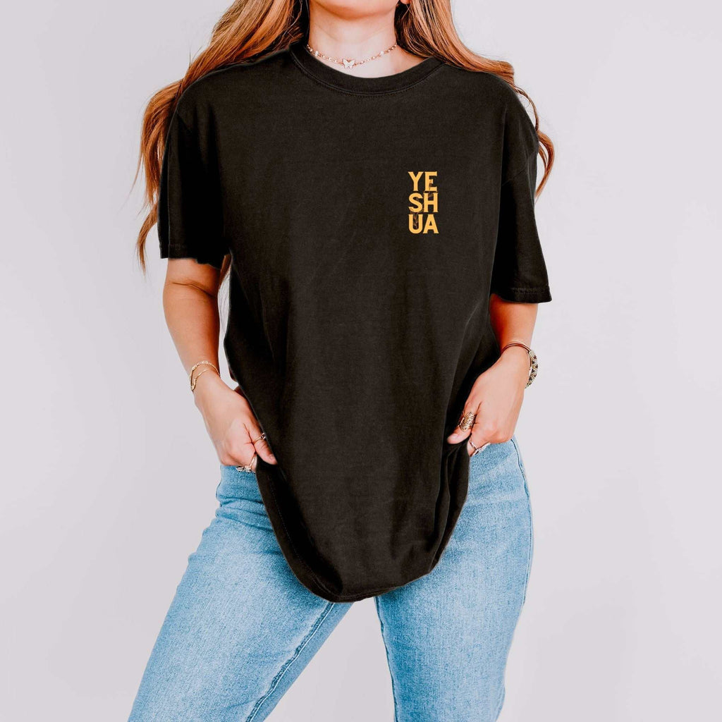 YESHUA t-shirt with 2 Corinthians 6:18 scripture in soft cotton and relaxed fit