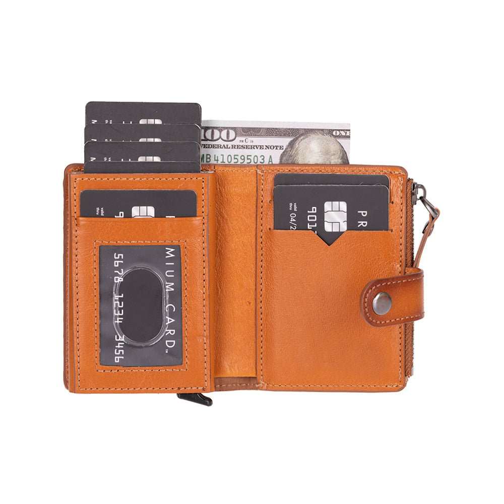 Andalusia Genuine Leather Pop-Up Cardholder with RFID Protection