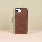 iPhone 16e Leather Wallet Case - Brown - Brooklyn