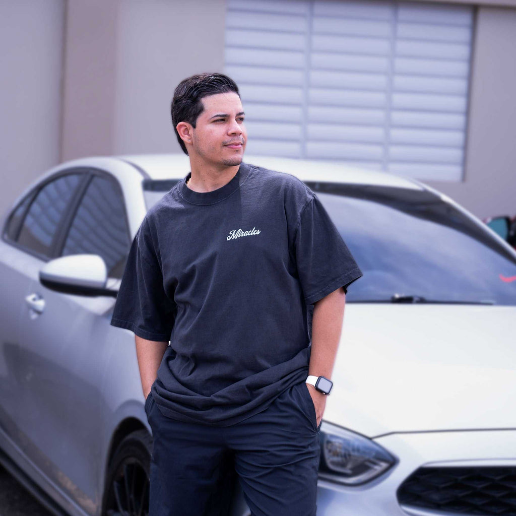 Men's Heavy Faded Miracles Happens Everyday