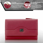 RFID Blocking Women's Leather Trifold Wallet