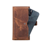 Riverton Women's Leather Wallet with cell phone section and multiple card slots in genuine leather